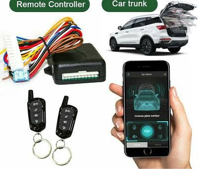 Car Alarm Security Systems Auto Remote Central Locking Kit Door Lock Keyless APP