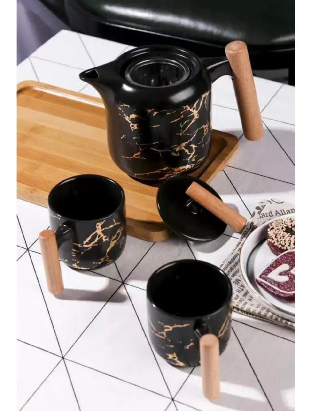 Luxury Marble Tea Set 6pc