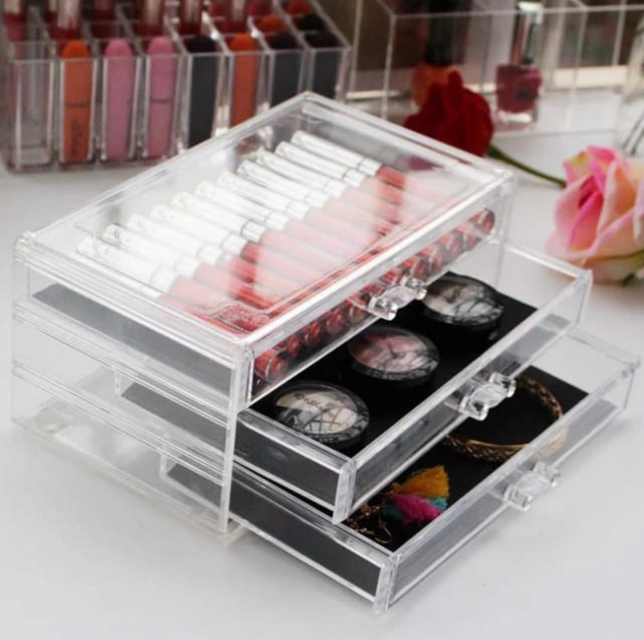 Multifunction Acrylic 3Tier Drawer