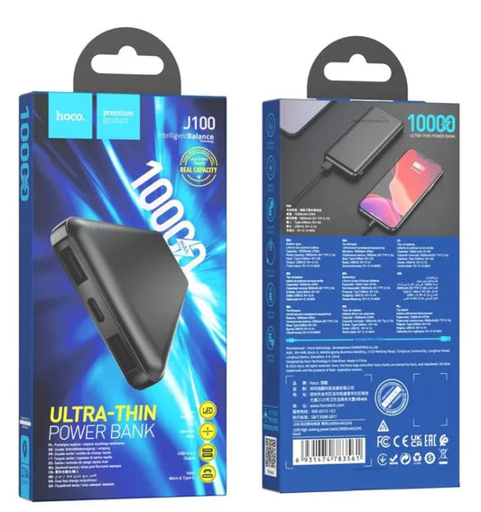 HOCO J100 Power Bank Battery 10000mAh , USB x2