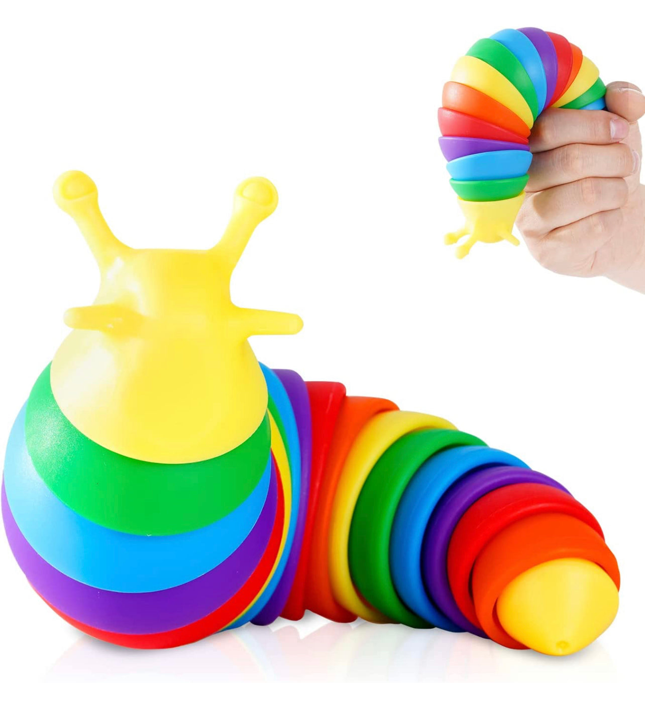 Toy Fidget Slug Sensory Flexible Desk Stress Relief Caterpillar Toy