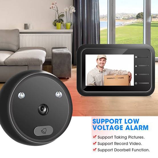 Home Security Alarm/ Welcome Smart Doorbell 2.4 inch Digital Doorbell IR Night Vision Electronic Peephole Door Camera