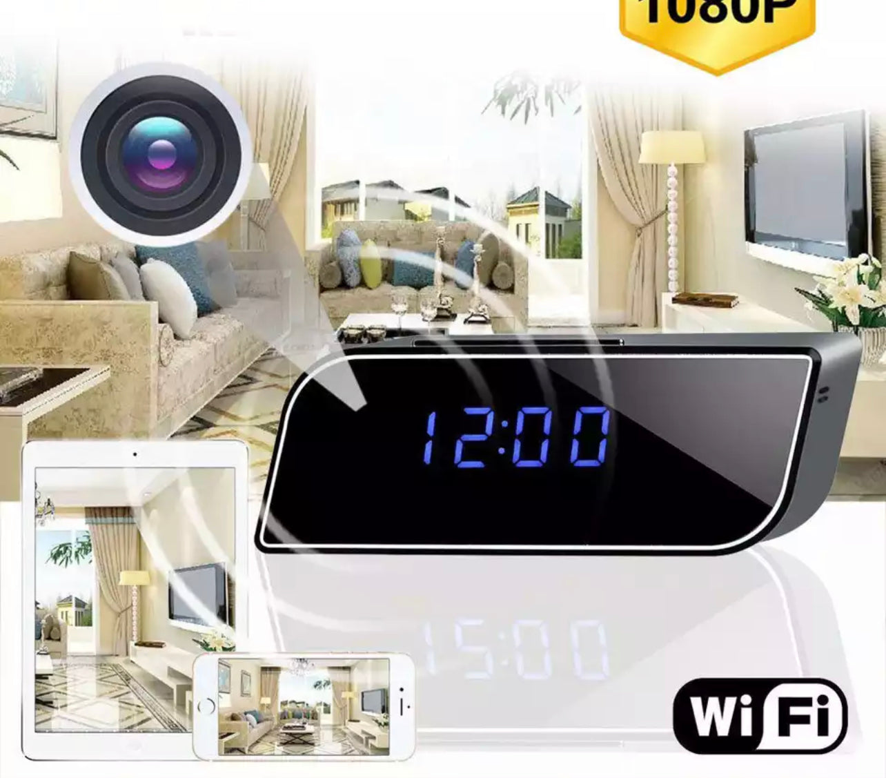 HD WIFi Clock Camera