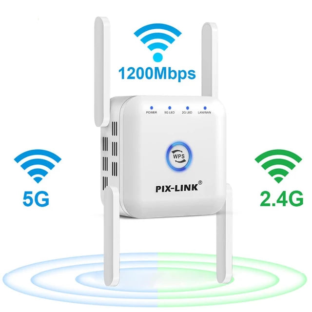 Wireless Wifi Extender 1200Mbps Wi-Fi Amplifier