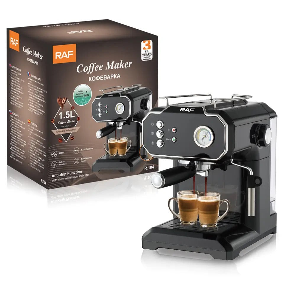 RAF Espresso Coffee Machine With Milk Frother Household Small Automatic Electric Coffee Maker Commercial Steam