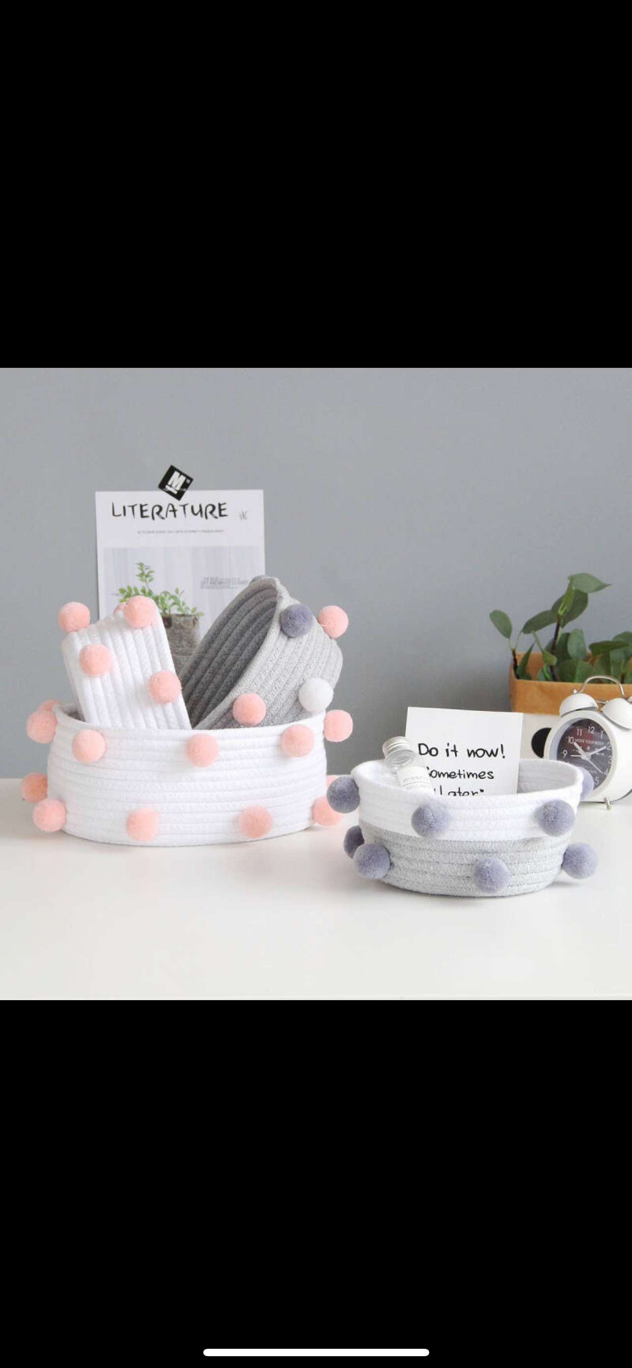 Cotton Rope  Storage Basket 2pc