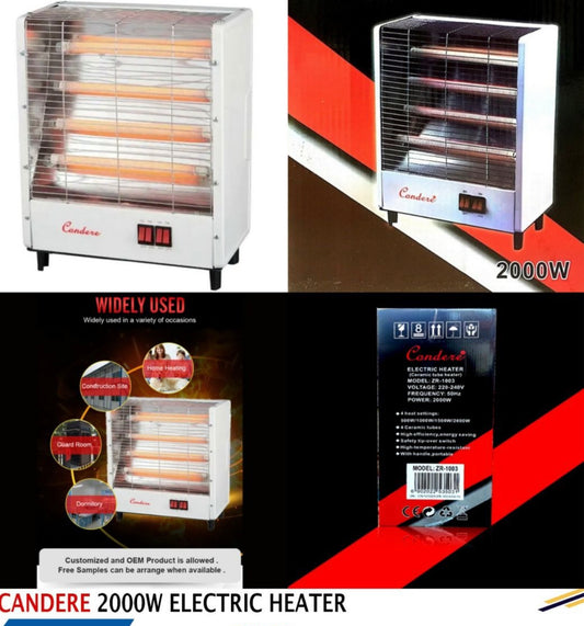 White Condere 2000W Electric Heater ZR-1003