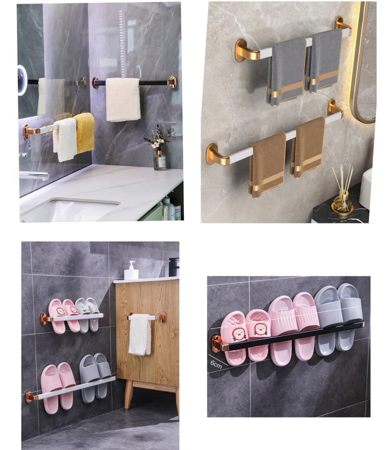 Towel/Shoe Rack Aluminium-ABS