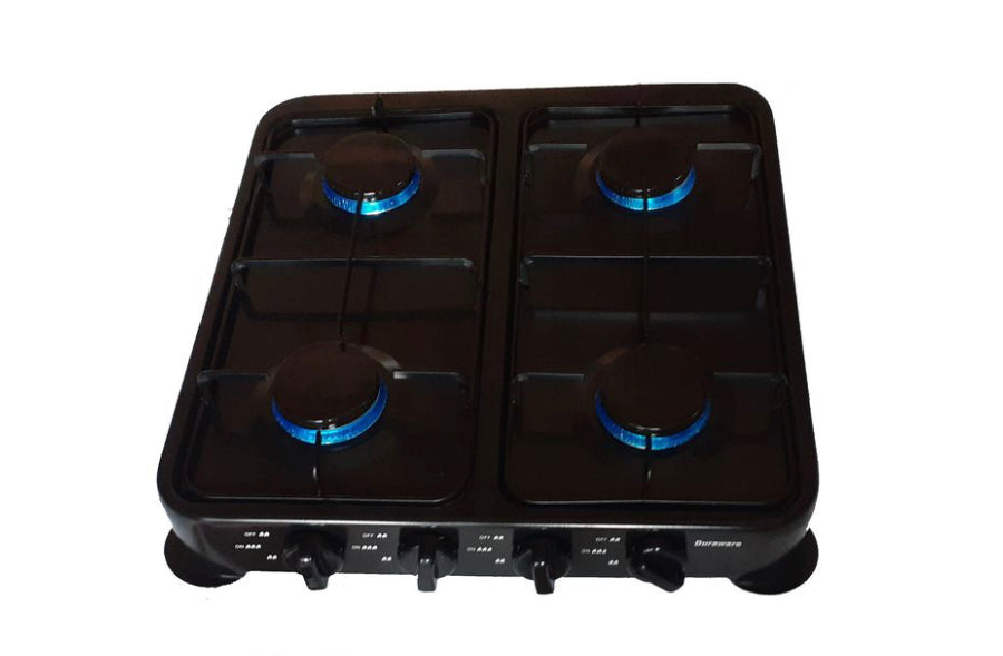 Black 4 Plate Gas Stove