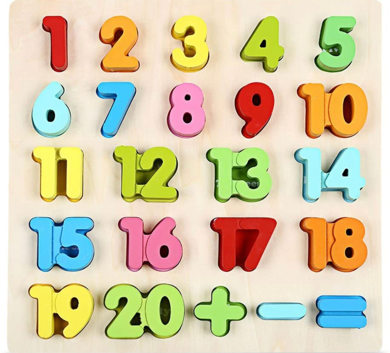 Wooden 123 Numbers Puzzle Toy, Educational and Learning Toy - 1,2,3….