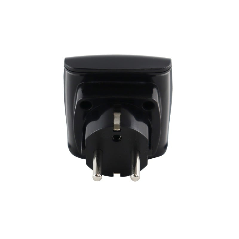 Adaptor 2Pin Euro-South African Socket - Black