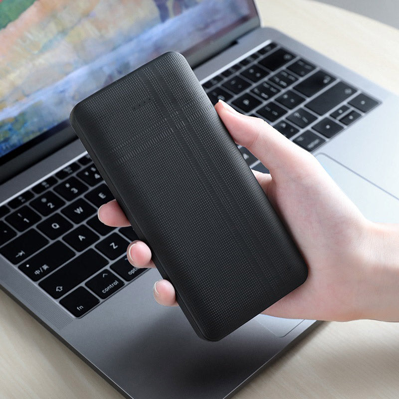 mobile power bank 10000mAh dual USB output dual input: Micro-USB, Type-C with LED indicator.