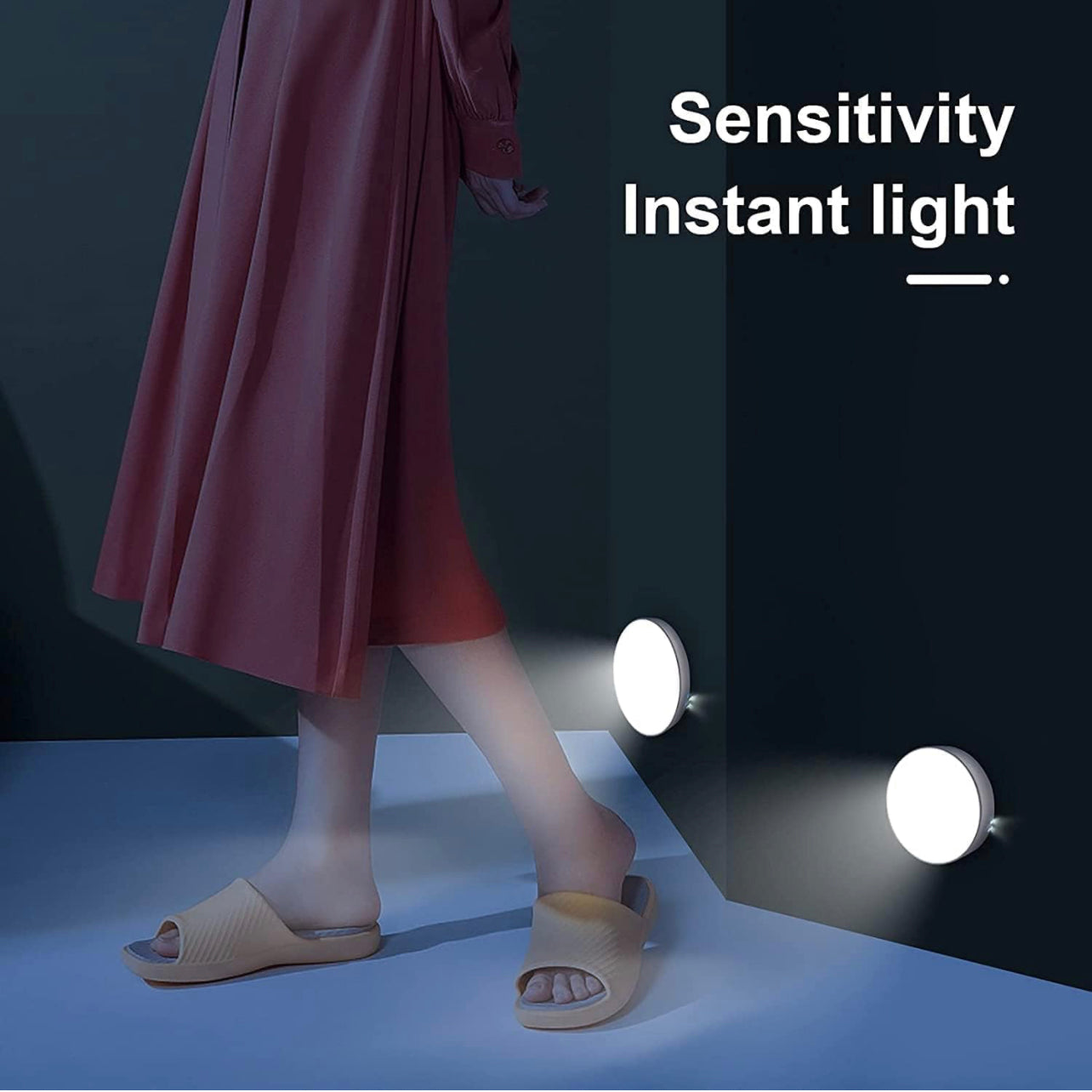 Motion Sensor Lamp Human Body Induction Night Light for Car, Indoor, Closet, Stairs, Wardrobe, Kitchen, Cupboard with Magnetic Base