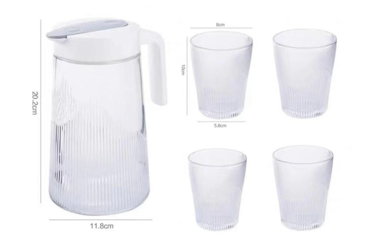 Glass Pitcher Set 5pc