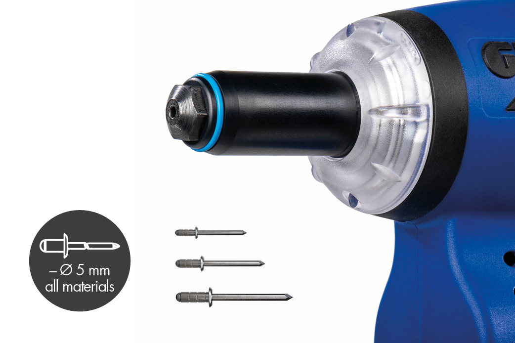 Riveting tool with brushless DC motor Birdie®