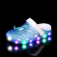 New Style Boys Girls Sport Beach Sandals Summer Kids Shoes With Light LED Hole Sandals Children Brand Fashion Sneakers 16 colors