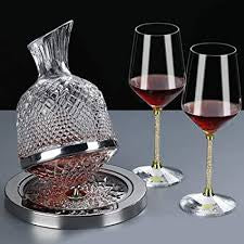 Luxury Rotating Crystal Wine Decanter