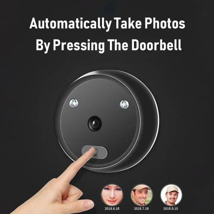 Home Security Alarm/ Welcome Smart Doorbell 2.4 inch Digital Doorbell IR Night Vision Electronic Peephole Door Camera