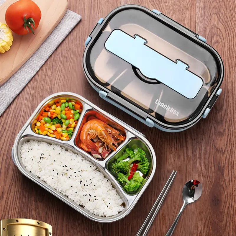 Bento Lunch Box Kids/Adults With Utensil Set