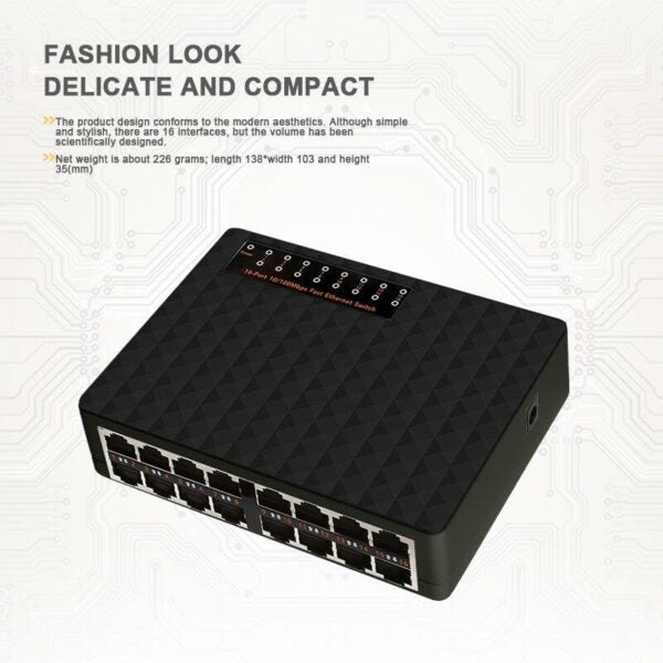 Mini 16 Port Ethernet Switch