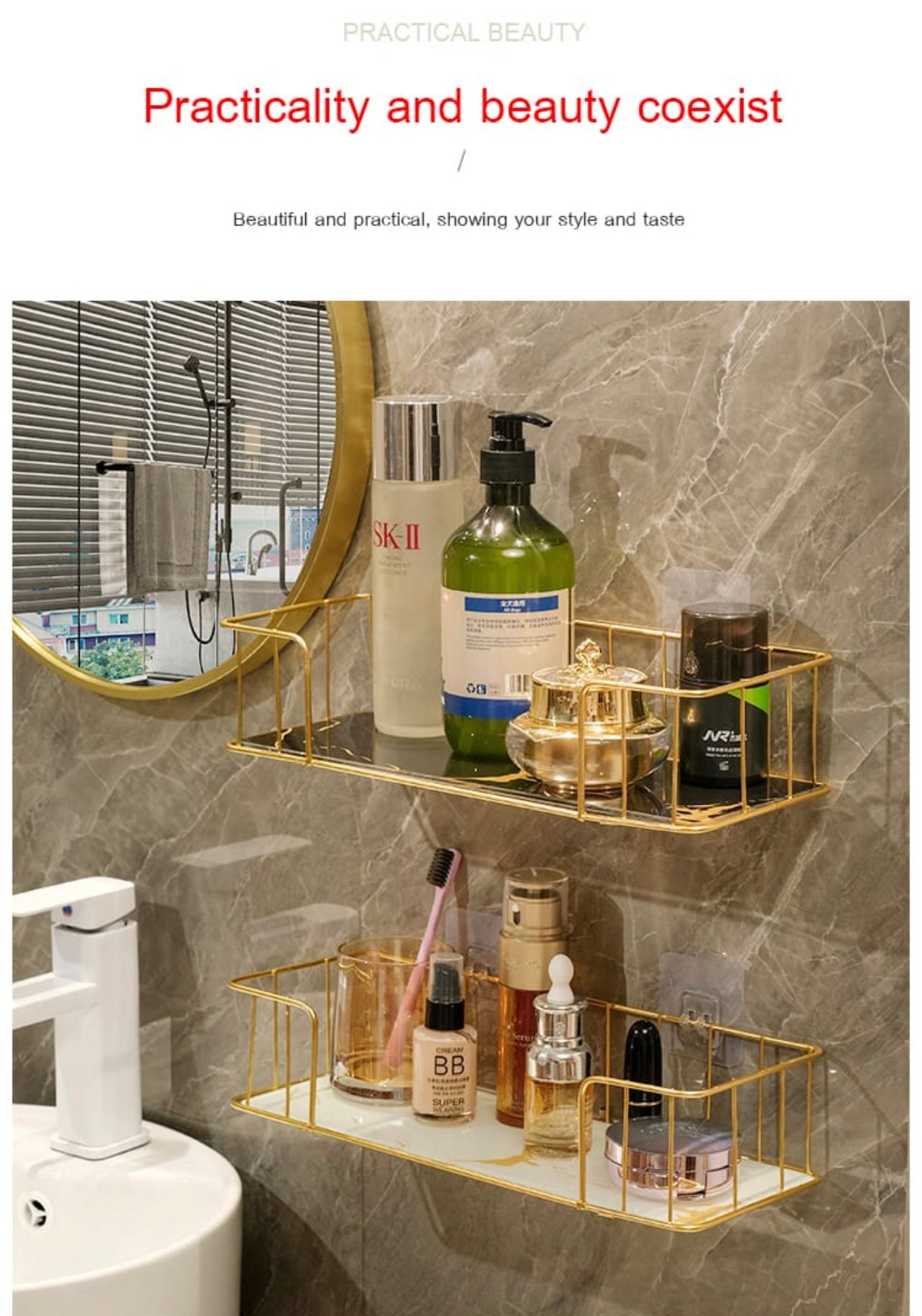 Luxuary Bathroom Storage Rack