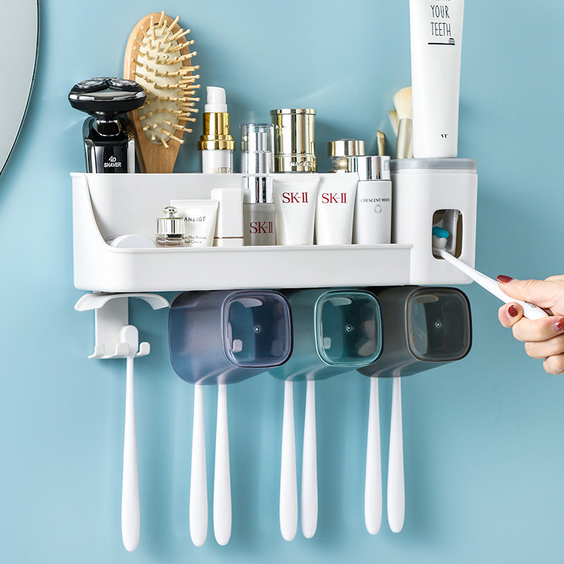 Toothbrush Holder With Dispenser 4Cup