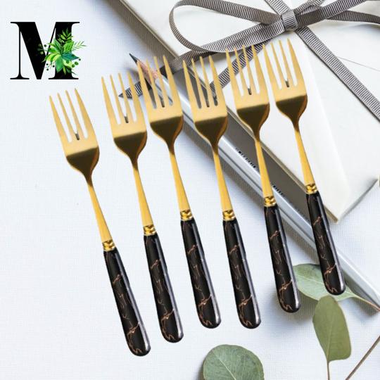 Trendy Marble Look Spoons,Knives Or Forks 6pc