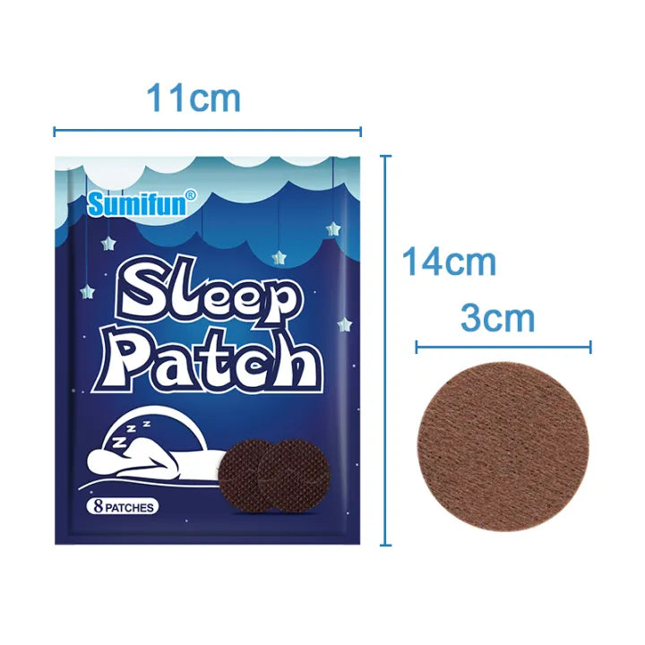 Sumifun Sleep Patch (8pc)Anxiety Essential Oil Relieve Headache Stress Plaster Improve Insomnia Sleep Quality Body Relax Sticker