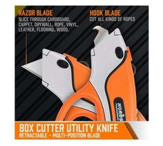 Heavy Duty Retractable Box Cutter Trimming Knife