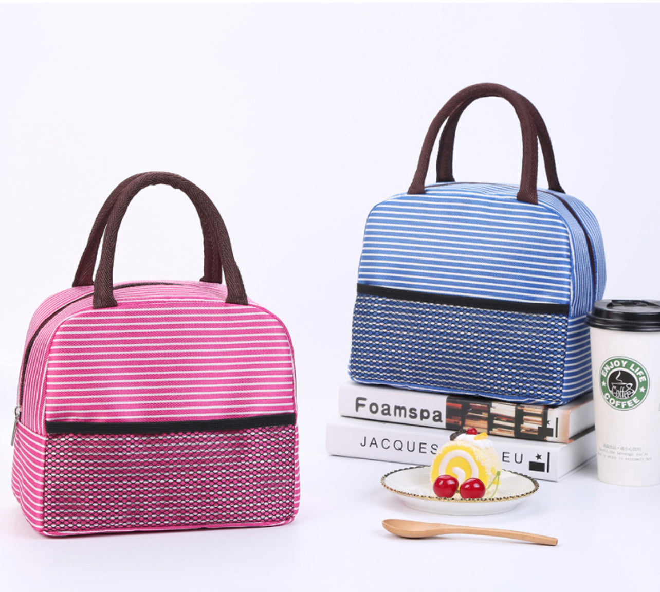 Striped Lunch Bag Large