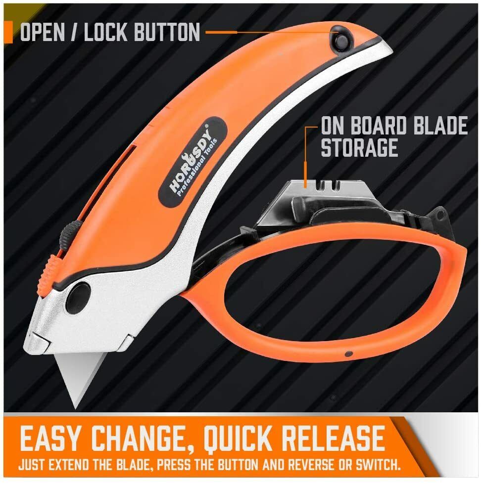 Heavy Duty Retractable Box Cutter Trimming Knife