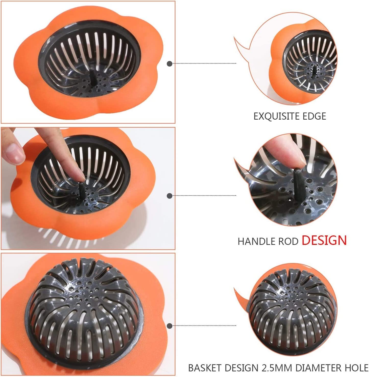 Sink Drain Filter Basket 4pc