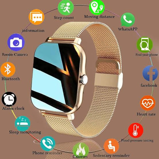 New Smart Watch Women Full Touch Bracelet Fitness Tracker Blood Pressure