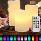 MART 3 Pcs/Set Flameless LED Candle Light Smokeless for Christmas Party Wedding Safety Home Cafe Bar Deco