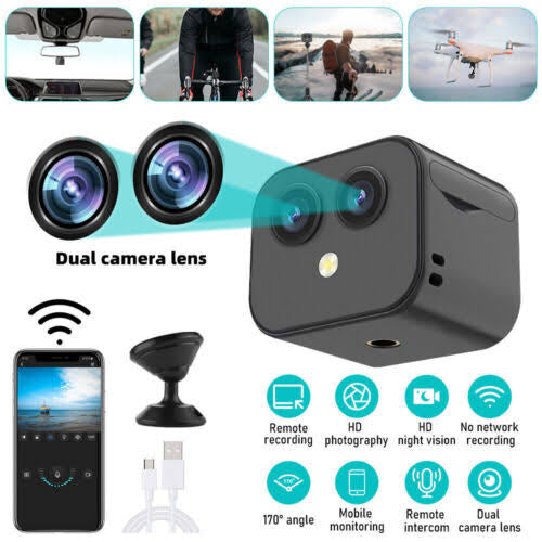 Mini Wireless Spy Cam WIFI 1080P Home Security Camera Outdoor Wireless Pan/Tilt