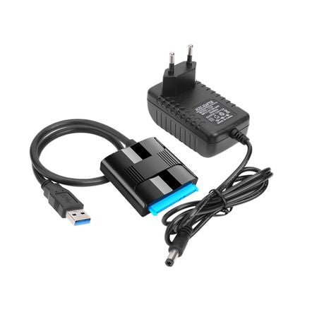 USB 3.0 to SATA SSD Hard Drive Data Converter& Adapter With Power Adapter