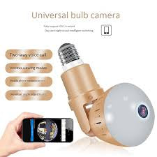 Panoramic Surveillance Camera 360 Degree Wireless Light Bulb Camera V380Pro App