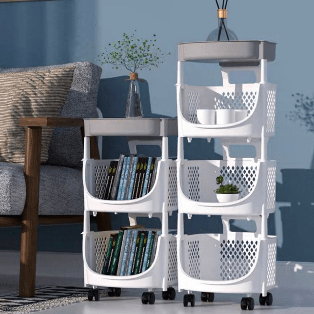 Rolling Cart Organizer – White