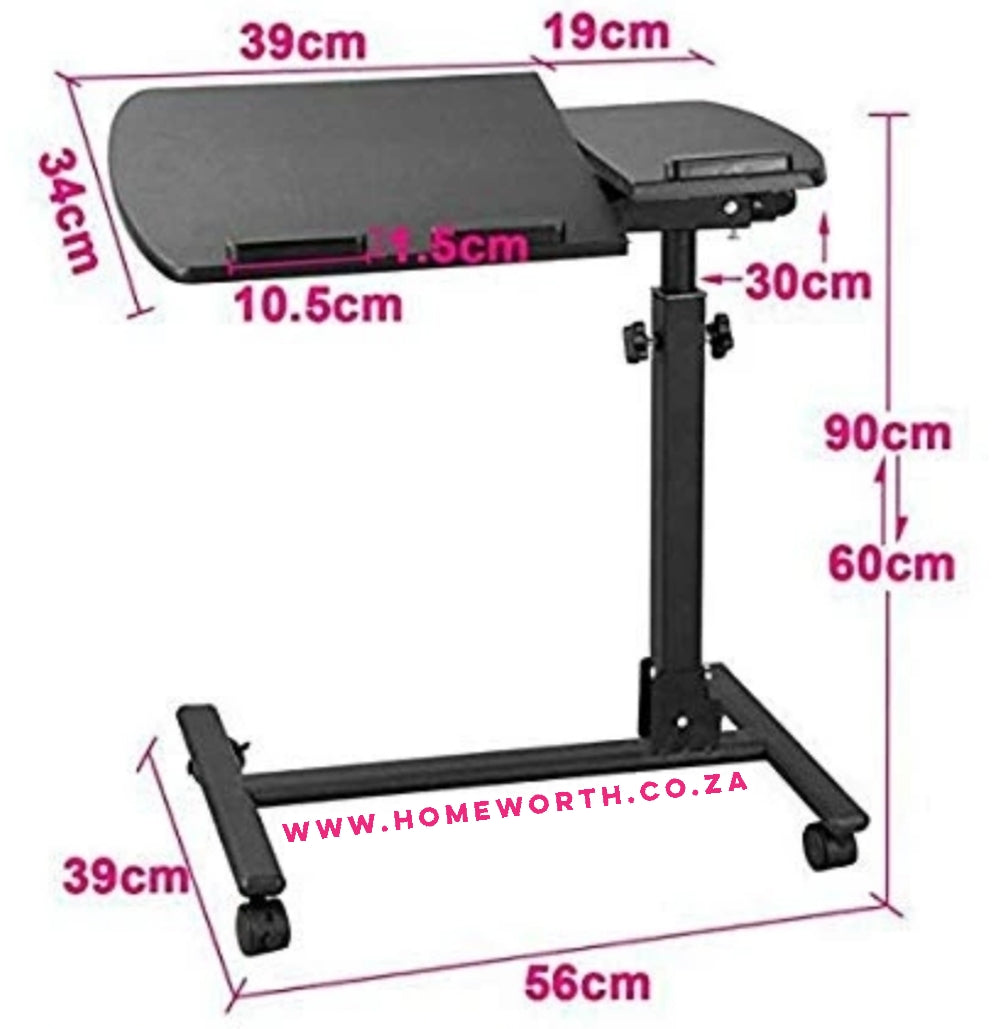 Foldable Adjustable Laptop Computer Desk Rolling Table