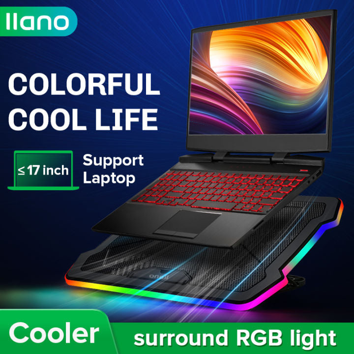 RGB Breathing LED Laptop Cooler