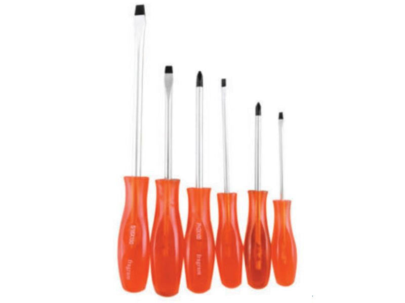 Screwdriver Set 6pc Black Tip