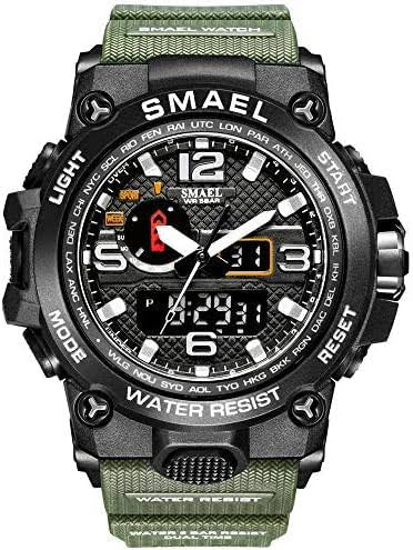 SMAEL Multifunctional Sport Men Wrist Watch 50M Waterproof Quartz+Digital Electronic Watch with Luminous/Alarm/Stopwatch/Week/Date Display