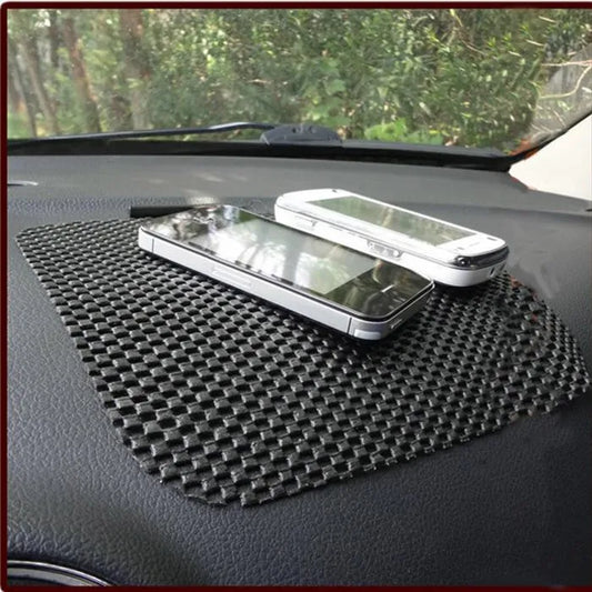 Car Dashboard Tray Sticky Dash Mat Car Phone Holder with Mount - Large Non Slip Gel Pad Accessories Holder for Keys, Cell Phone