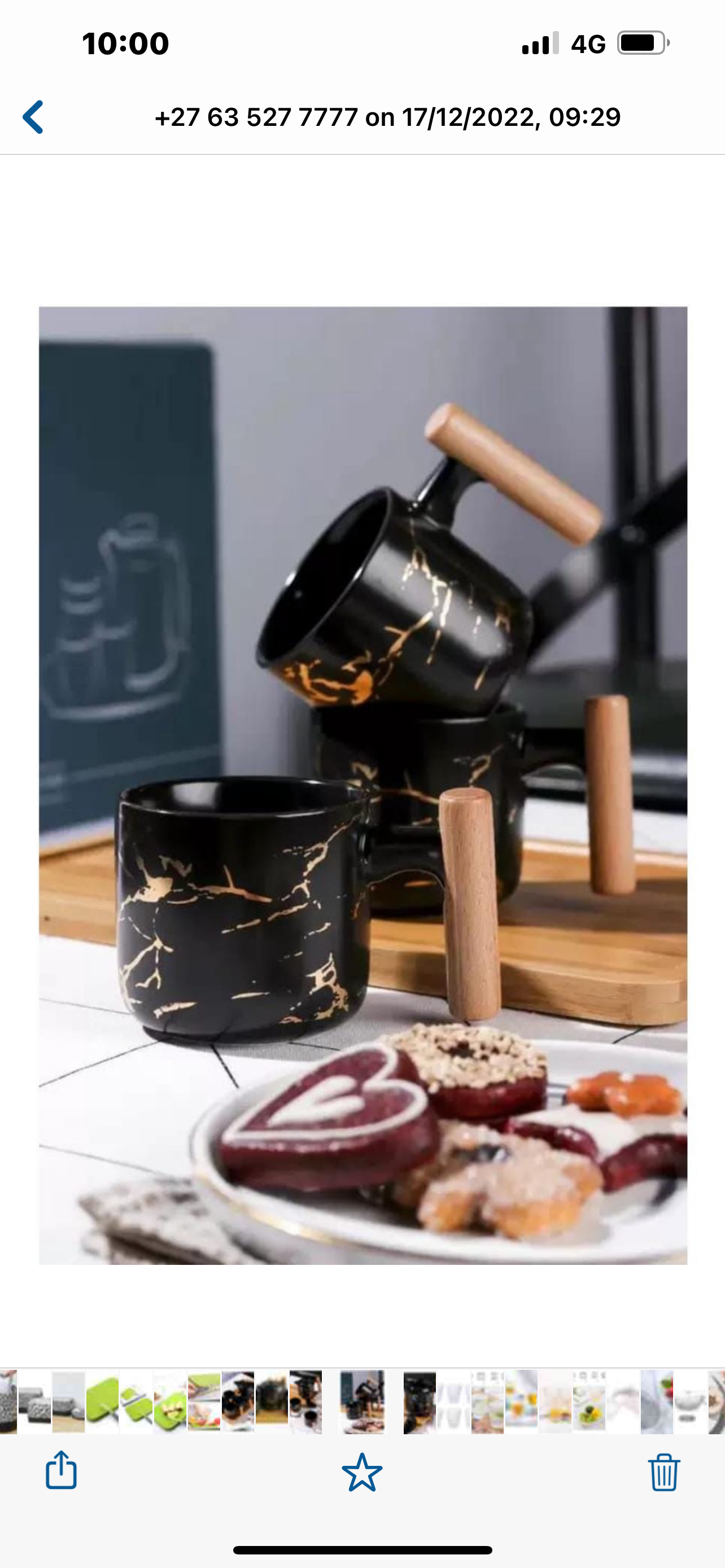 Luxury Marble Tea Set 6pc