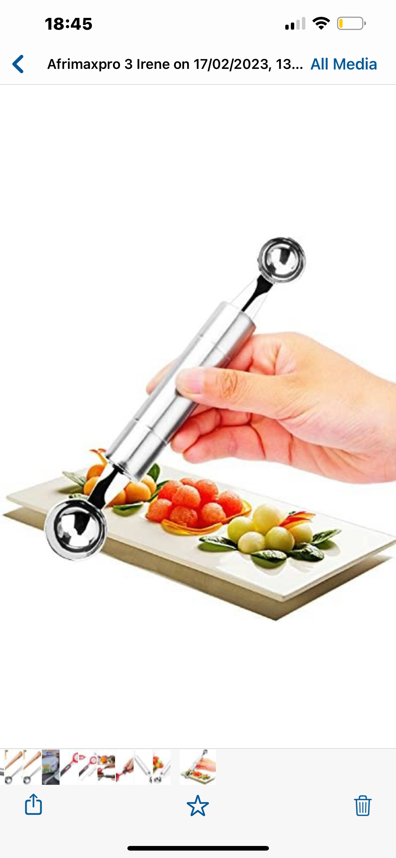 Double Ended Fruit Ice-cream Spoon/Melon Baller