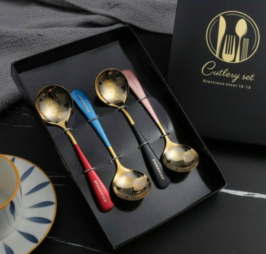 Starbucks St/St Spoon Set 4pc