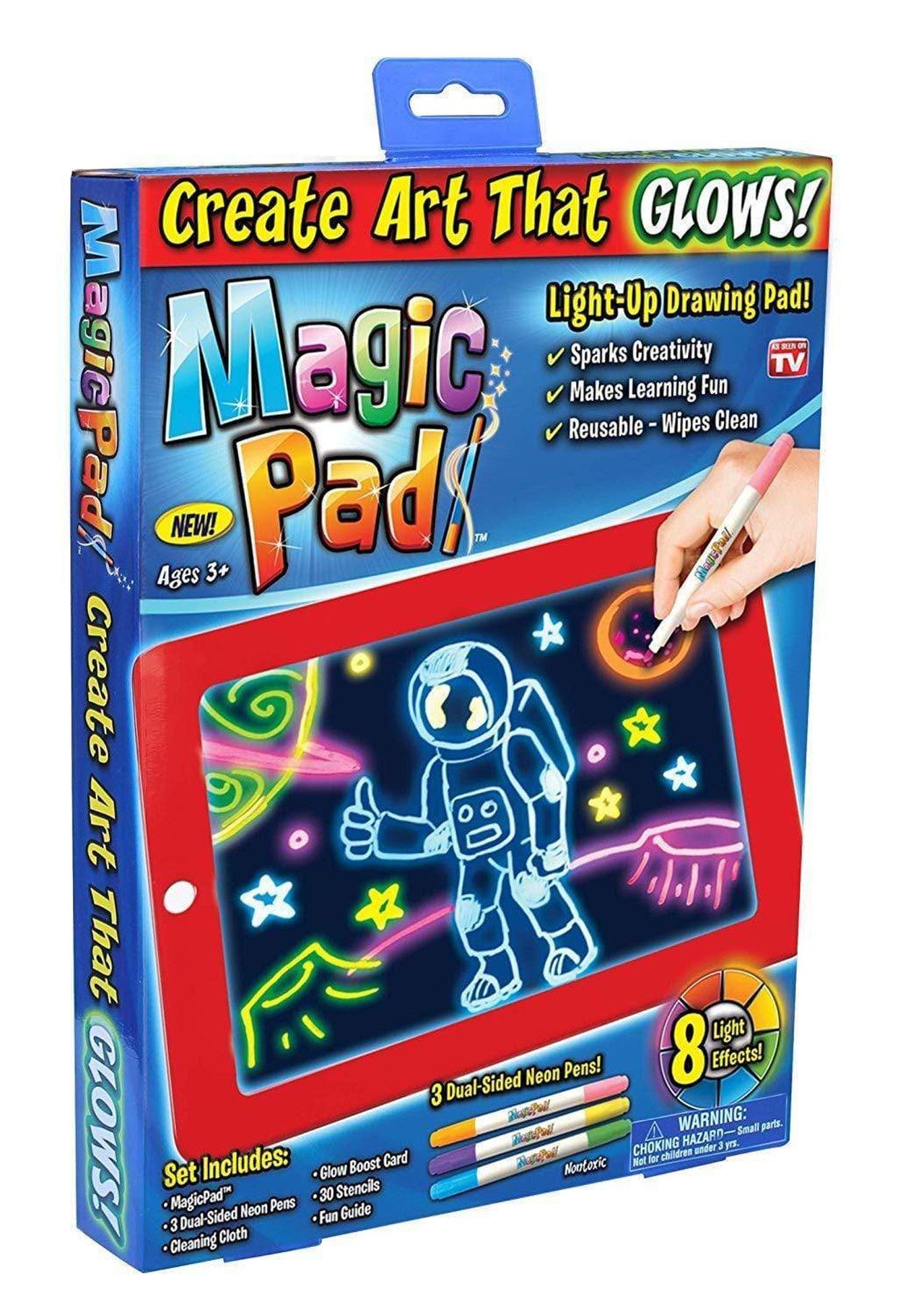 Glowing Neon Magic Light-Up Drawing Sketchpad