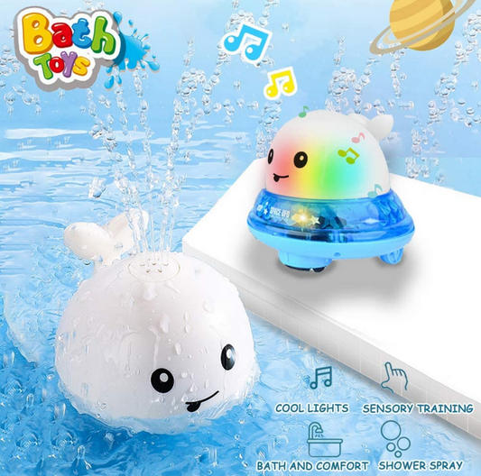 2 in 1 Whale Induction Spray Water And UFO Car Toy