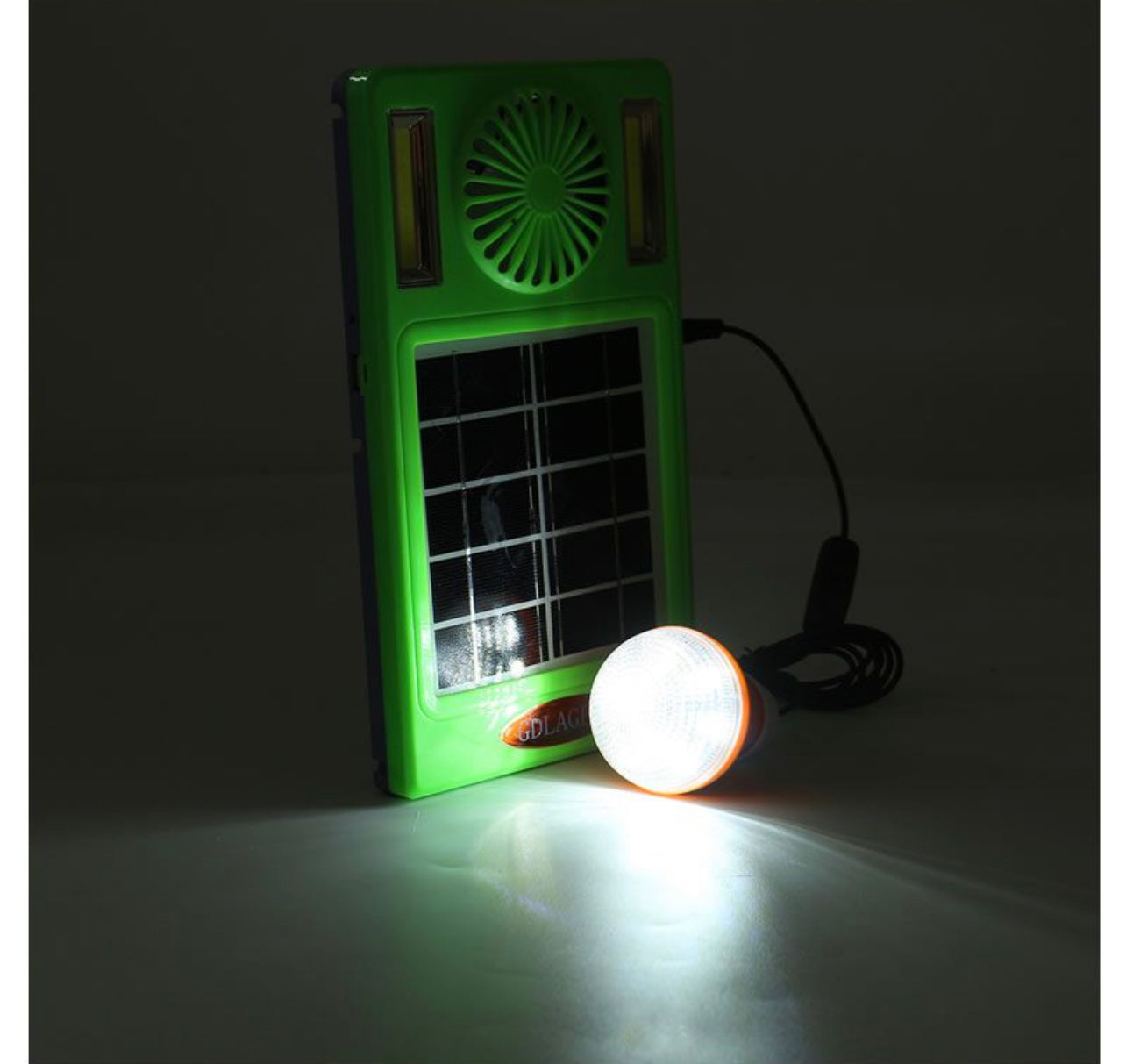 Solar Powered Emergency Light with a Mini Fan