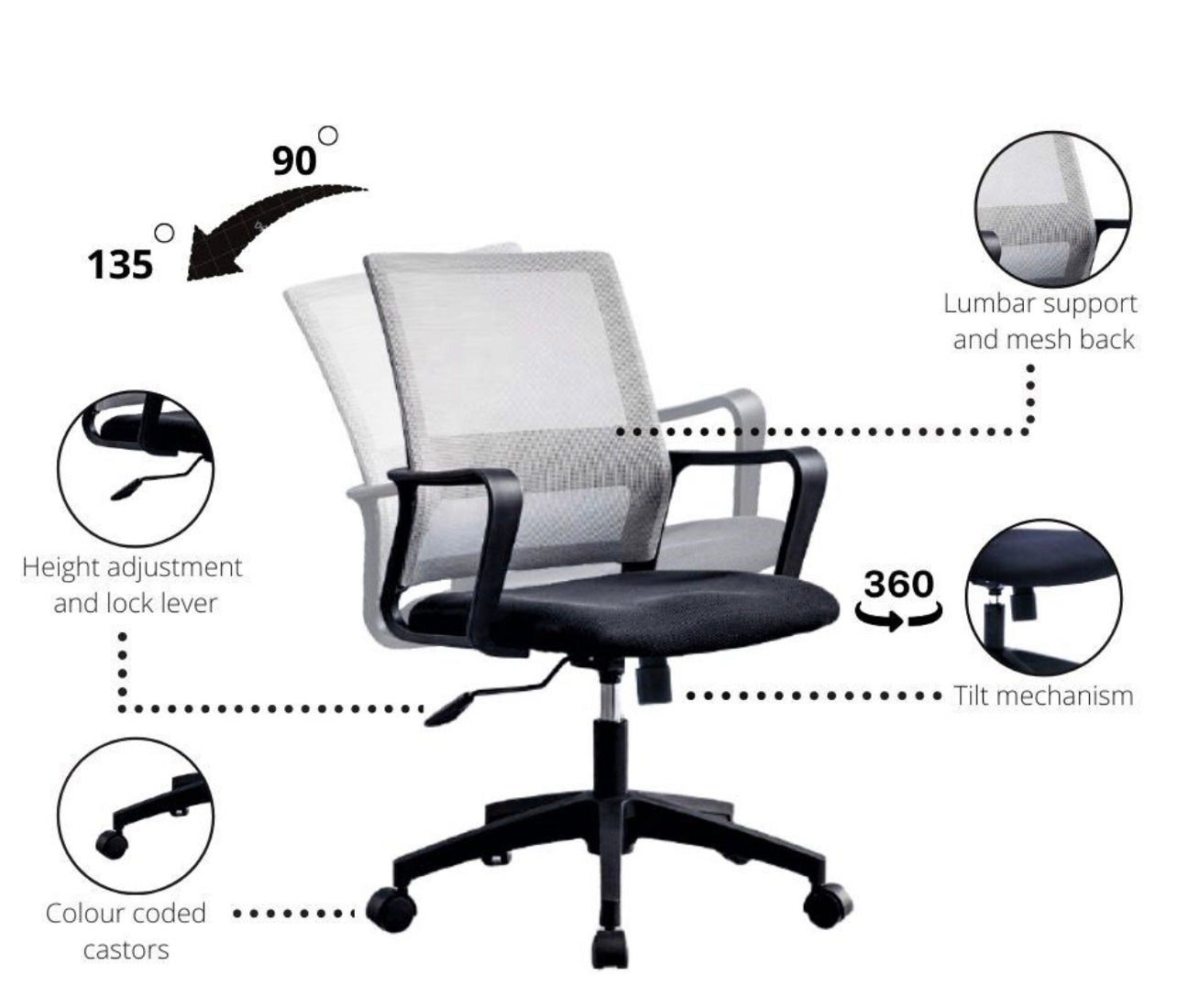 Modern Office Chair Gas-lift